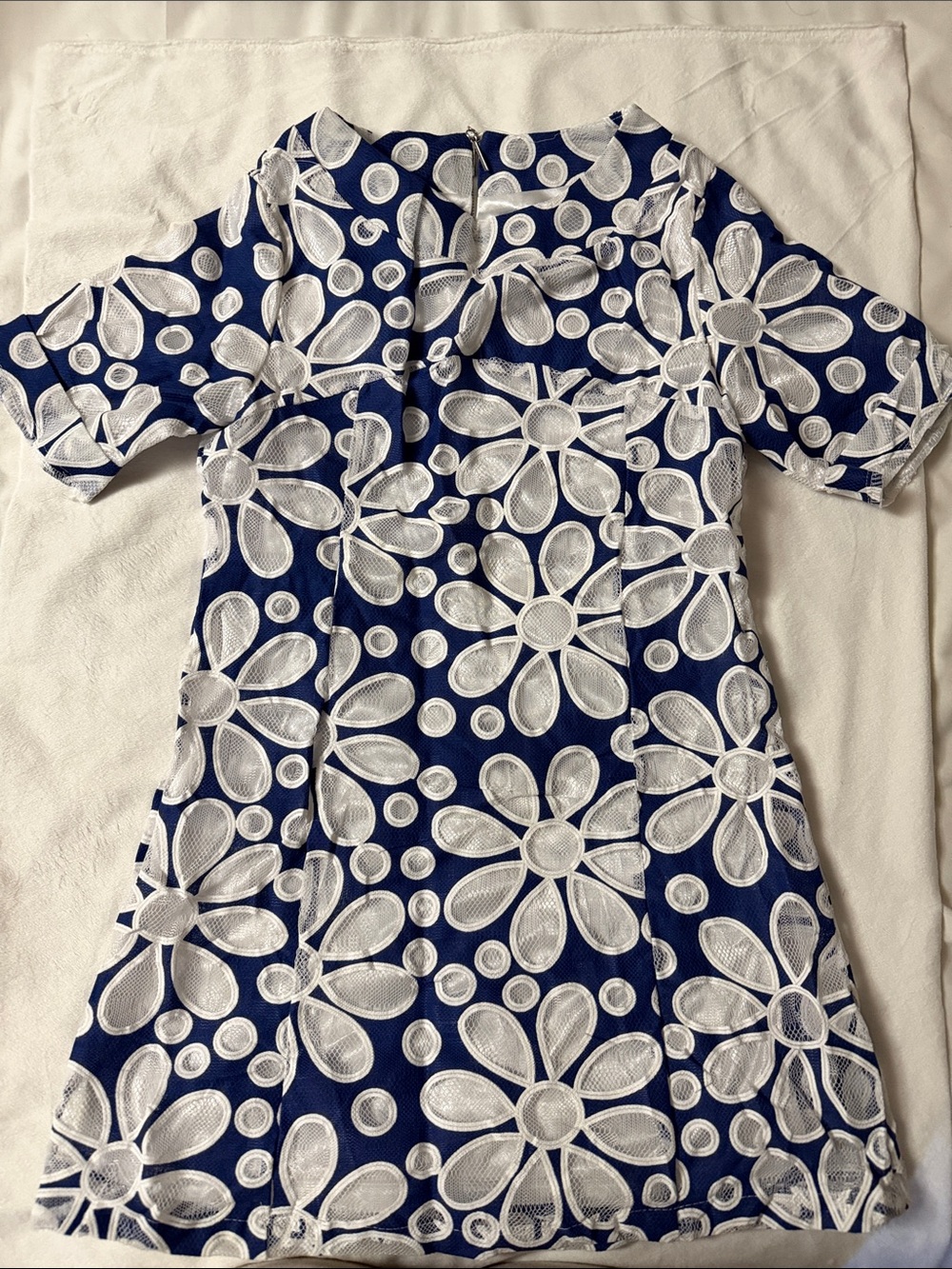 Women’s Navy Blue Floral Lace Tunic